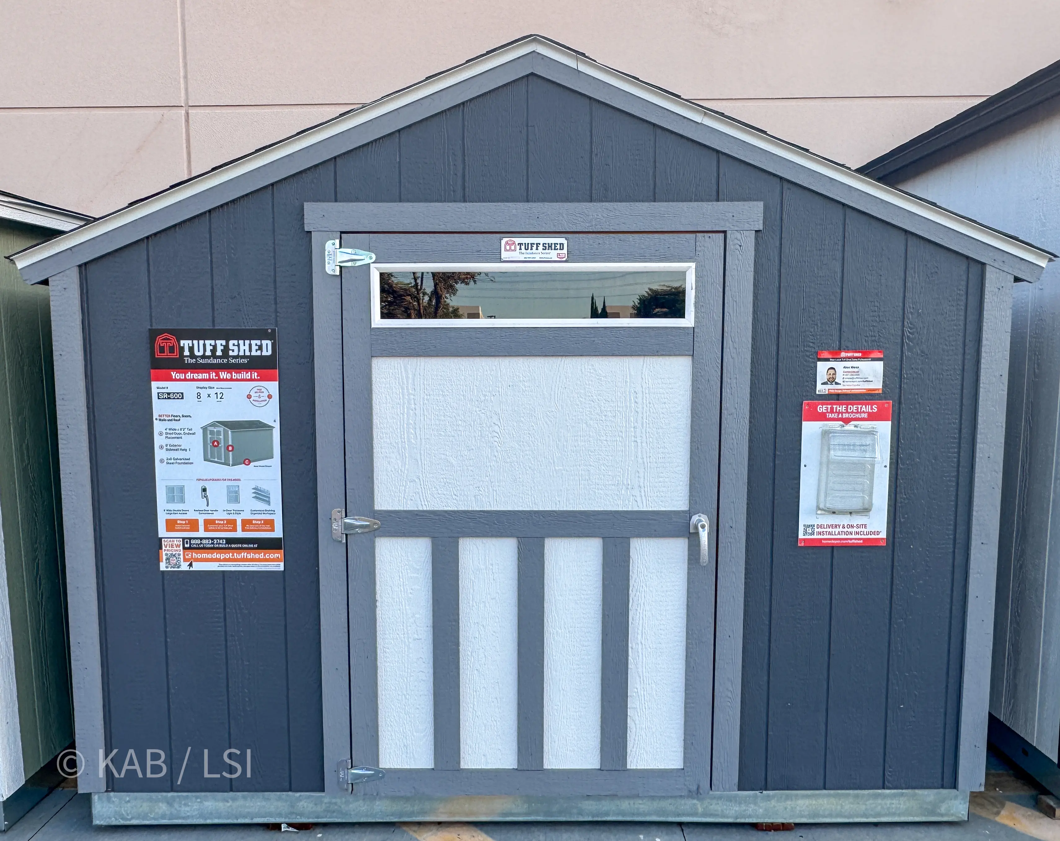 Tuff Shed Sundance Series SR-600 8 by 12 slate gray utility gable shed at Home Depot