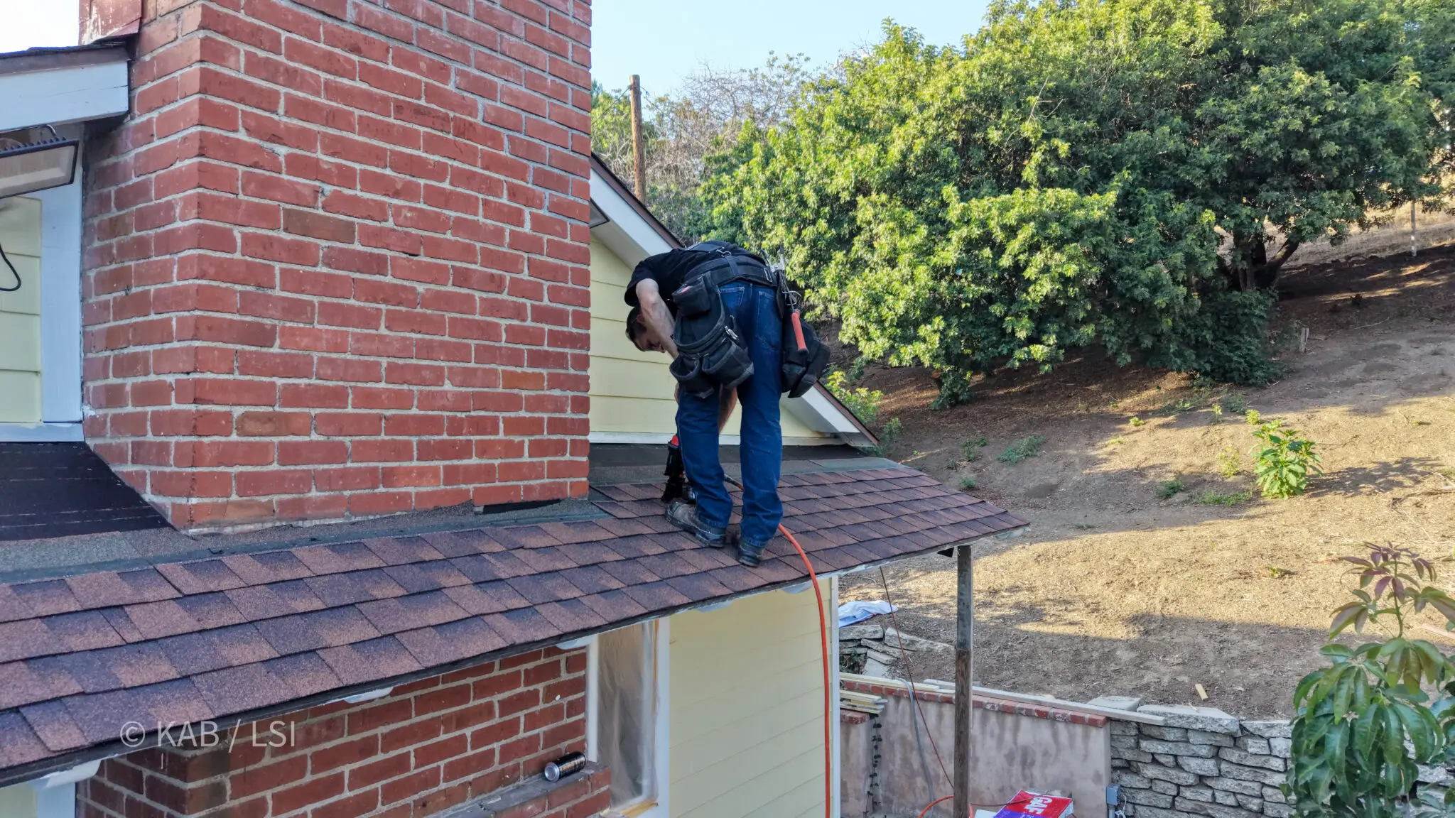Installing matching architectural shingles after structural roof repair