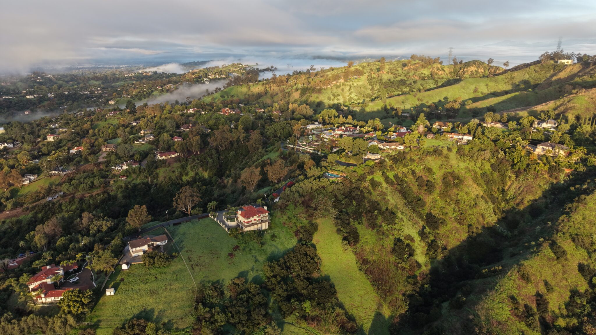La Habra Heights — morning light over the hill